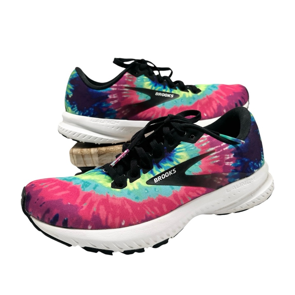 Brooks Womens Launch 7 Run Rock N Roll Marathon Tie Dye Running Shoes Size 7